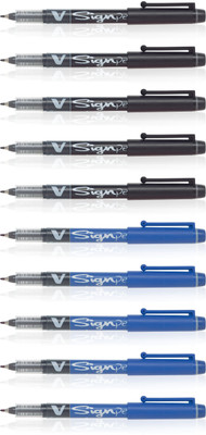 Pilot V Sign Roller Ball Pen(Pack of 10)