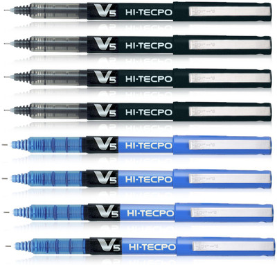 Pilot Hi-tecpoint V5 Roller Ball Pen(Pack of 8)