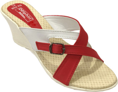 Dolphin Miles Women Red Wedges