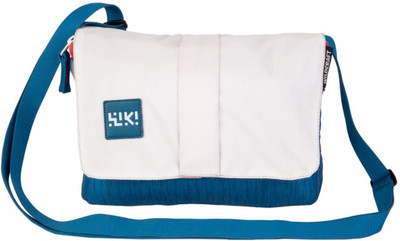Wildcraft Women Casual White, Blue Polyester Sling Bag, Blue;white
