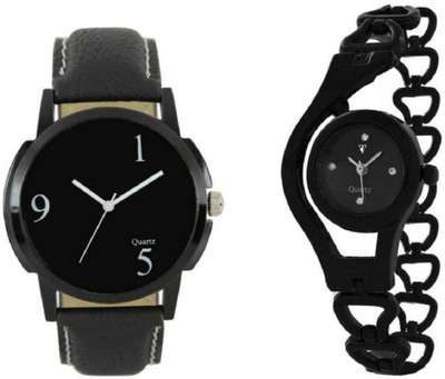 PMAX LEATHER 195 BLACK AND CHAIN NIGHT NEW STYLISH FOR Watch - For Men & Women