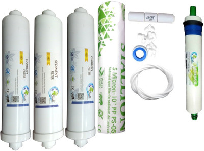 Earth Ro System 1 Year RO service Kit,Earth 80GPD membrane with Inline set Solid Filter Cartridge(0.01, Pack of 9)
Earth Ro System 1 Year RO service Kit,Earth 80GPD membrane with Inline set Solid Filter Cartridge(0.01, Pack of 9)