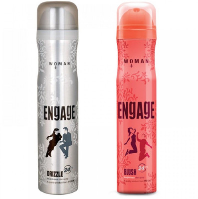 ENGAGE DEODRANT BLUSH AND DRIZZLE Deodorant Spray - For Women(300 ml, Pack of 2)
ENGAGE DEODRANT BLUSH AND DRIZZLE Deodorant Spray - For Women(300 ml, Pack of 2)