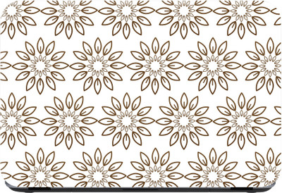 Flipkart SmartBuy brown flowers pattern Premium LG Vinyl (matte) Laptop Decal 15.6
