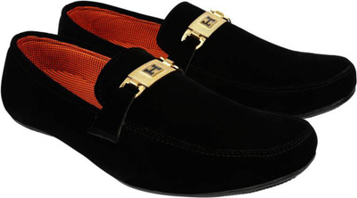 jkt Loafers For Men(Black, Blacksilver