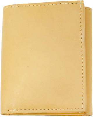 Harvelle Men Beige Genuine Leather Wallet(5 Card Slots)