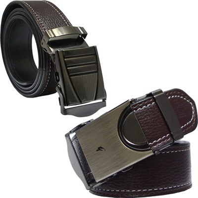 Sun Shopping Men Formal Brown Synthetic Belt