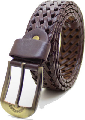 Elegant Men & Women Brown Texas Leatherite Belt