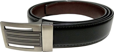 Design Villa Men Casual Black Artificial Leather Belt
