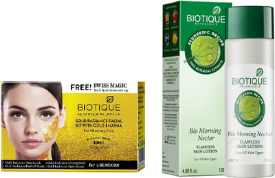 BIOTIQUE BIO Gold Radiance Facial Kit, Bio Morning Nectar Flawless Skin Lotion(Set of 2)
BIOTIQUE BIO Gold Radiance Facial Kit, Bio Morning Nectar Flawless Skin Lotion(Set of 2)