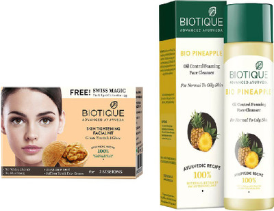 BIOTIQUE BIO Skin Tightening Facial Kit, Bio Pineapple Oil Control Face Cleanser For Normal To Oil Skin(Set of 2)
BIOTIQUE BIO Skin Tightening Facial Kit, Bio Pineapple Oil Control Face Cleanser For Normal To Oil Skin(Set of 2)