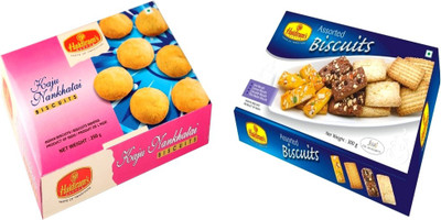 Haldiram's Kaju Nankhatai and Assorted Biscuits (Combo Pack)(550 g, Pack of 2)