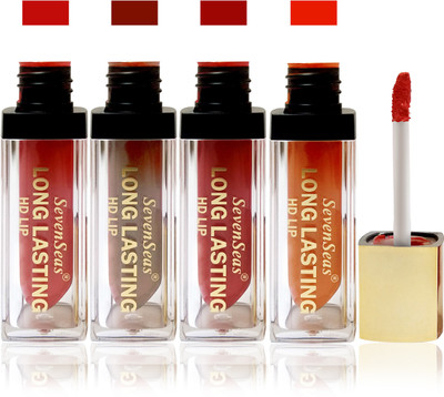 seven Seas Cosmetics Makeup Hd Long Lasting Lady Liquid Matte lip Lipstick Fashion Color marron pink red brown combo set of 4(red, 20 ml)
seven Seas Cosmetics Makeup Hd Long Lasting Lady Liquid Matte lip Lipstick Fashion Color marron pink red brown combo set of 4(red, 20 ml)