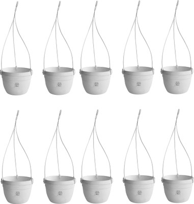 Mopi Hanging Flower Pots 7inch Planter,white Plant Container Set(Pack of 10, Plastic)
Mopi Hanging Flower Pots 7inch Planter,white Plant Container Set(Pack of 10, Plastic)