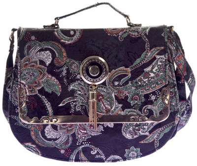 Aliado Women Casual Black Leatherette Sling Bag