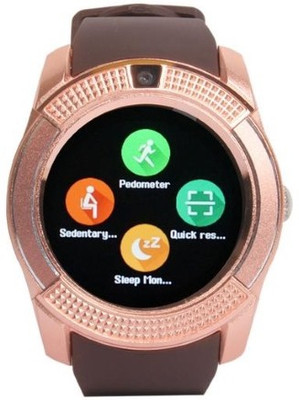 HOC LNW_648L V8 Smartwatch(Brown Strap XL)