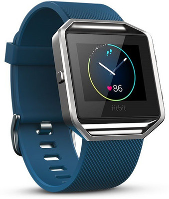 Fitbit Blaze Blue & Silver Smartwatch(Blue Strap Small)