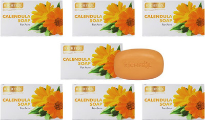 Richfeel Anti Acne Soap with Calendula Extracts (Pack of 7)(75 g, Pack of 7)