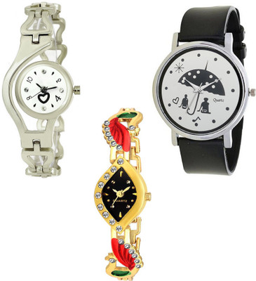 Skmi Silver Chain Golden Kundan And Pu Strap Designer 002 Combo For Women And Girls Watch - For Women
Skmi Silver Chain Golden Kundan And Pu Strap Designer 002 Combo For Women And Girls Watch - For Women