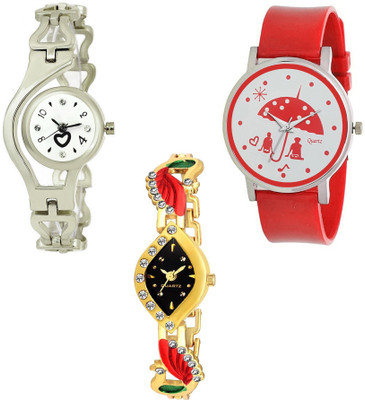 Skmi Silver Chain Golden Kundan And Pu Strap Designer 006 Combo For Women And Girls Watch - For Women
Skmi Silver Chain Golden Kundan And Pu Strap Designer 006 Combo For Women And Girls Watch - For Women