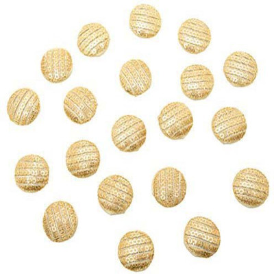 Fabric and Lace BT025A Fabric, Metal Buttons(Pack of 20)