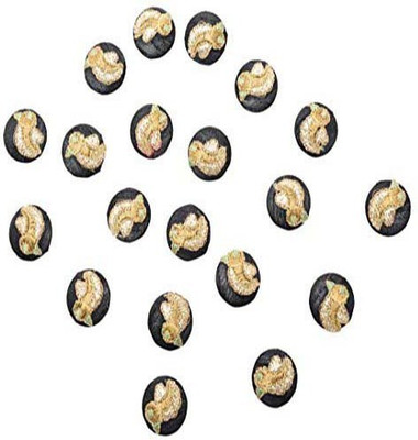 Fabric and Lace BT066D Fabric, Metal Buttons(Pack of 20)