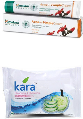 Himalaya acne n pimple cream, kara cleansing and hydrating refreshing wipes(Set of 2)
Himalaya acne n pimple cream, kara cleansing and hydrating refreshing wipes(Set of 2)