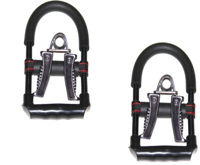 CSU Wrist Exerciser with Hand Grip - Arm Strengthener Combo - For Both Hands Hand Grip/Fitness Grip(Black)