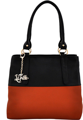 LaFille Hand-held Bag(Black, Red)