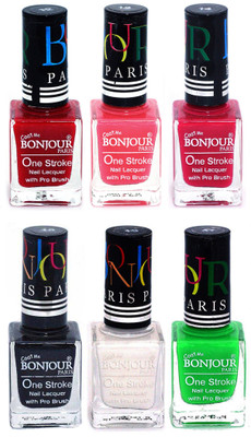 Bonjour Paris Candy Color Long Lasting Nail paint For Teen Girls Women Nail Polish set A 197 Red-Light Pink-Pink-Black-White-Neon Green(Pack of 6)
Bonjour Paris Candy Color Long Lasting Nail paint For Teen Girls Women Nail Polish set A 197 Red-Light Pink-Pink-Black-White-Neon Green(Pack of 6)