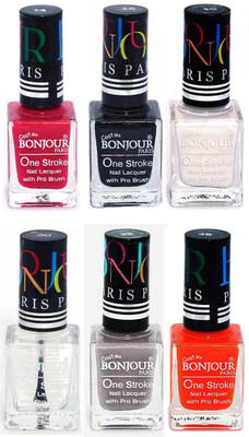 Bonjour Paris Candy Color Long Lasting Nail paint For Teen Girls Women Nail Polish set A 229 Pink-Black-White-Top coat-Light Gray-Neon Orange(Pack of 6)
Bonjour Paris Candy Color Long Lasting Nail paint For Teen Girls Women Nail Polish set A 229 Pink-Black-White-Top coat-Light Gray-Neon Orange(Pack of 6)