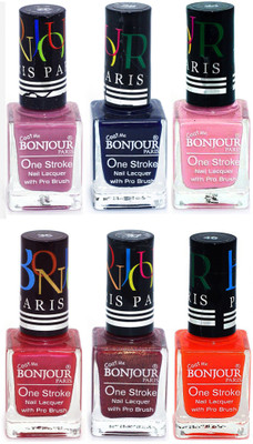 Bonjour Paris Candy Color Long Lasting Nail paint For Teen Girls Women Nail Polish set A 313 Light Purple-Blue-Babby Pink-Maroon-Coffee-Neon Orange(Pack of 6)
Bonjour Paris Candy Color Long Lasting Nail paint For Teen Girls Women Nail Polish set A 313 Light Purple-Blue-Babby Pink-Maroon-Coffee-Neon Orange(Pack of 6)