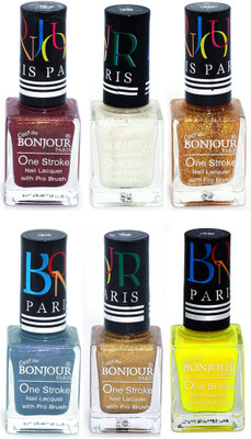 Bonjour Paris Candy Color Long Lasting Nail paint For Teen Girls Women Nail Polish set A 341 Coffee-White-Golden-Sky Blue-Golden-Yellow(Pack of 6)
Bonjour Paris Candy Color Long Lasting Nail paint For Teen Girls Women Nail Polish set A 341 Coffee-White-Golden-Sky Blue-Golden-Yellow(Pack of 6)