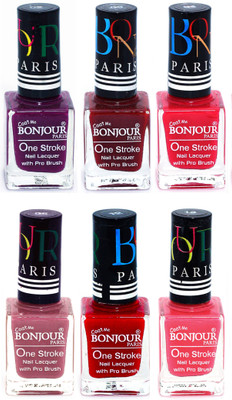 Bonjour Paris Candy Color Long Lasting Nail paint For Teen Girls Women Nail Polish set A 30 Plum-Dark Red-Pink-Mauve-Red-Light Pink(Pack of 6)
Bonjour Paris Candy Color Long Lasting Nail paint For Teen Girls Women Nail Polish set A 30 Plum-Dark Red-Pink-Mauve-Red-Light Pink(Pack of 6)