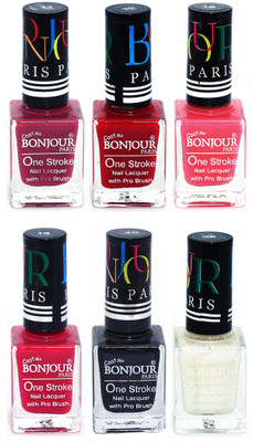 Bonjour Paris Candy Color Long Lasting Nail paint For Teen Girls Women Nail Polish set A 172 Mauve-Red-Light Pink-Pink-Black-White(Pack of 6)
Bonjour Paris Candy Color Long Lasting Nail paint For Teen Girls Women Nail Polish set A 172 Mauve-Red-Light Pink-Pink-Black-White(Pack of 6)