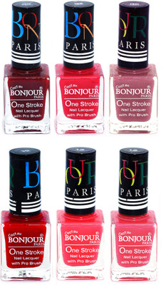 Bonjour Paris Candy Color Long Lasting Nail paint For Teen Girls Women Nail Polish set A 54 Dark Red-Pink-Mauve-Red-Pink-Light Pink(Pack of 6)
Bonjour Paris Candy Color Long Lasting Nail paint For Teen Girls Women Nail Polish set A 54 Dark Red-Pink-Mauve-Red-Pink-Light Pink(Pack of 6)