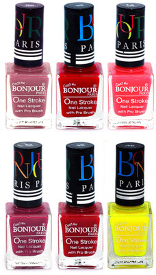 Bonjour Paris Candy Color Long Lasting Nail paint For Teen Girls Women Nail Polish set A 120 Mauve-Red-Pink-Mauve-Red-Yellow(Pack of 6)
Bonjour Paris Candy Color Long Lasting Nail paint For Teen Girls Women Nail Polish set A 120 Mauve-Red-Pink-Mauve-Red-Yellow(Pack of 6)