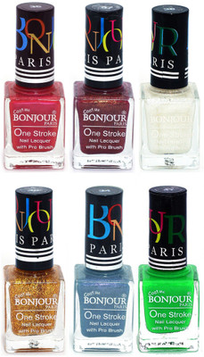 Bonjour Paris Candy Color Long Lasting Nail paint For Teen Girls Women Nail Polish set A 335 Maroon-Coffee-White-Golden-Sky Blue-Neon Green(Pack of 6)
Bonjour Paris Candy Color Long Lasting Nail paint For Teen Girls Women Nail Polish set A 335 Maroon-Coffee-White-Golden-Sky Blue-Neon Green(Pack of 6)