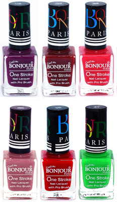 Bonjour Paris Candy Color Long Lasting Nail paint For Teen Girls Women Nail Polish set A 50 Plum-Dark Red-Pink-Mauve-Red-Neon Green(Pack of 6)
Bonjour Paris Candy Color Long Lasting Nail paint For Teen Girls Women Nail Polish set A 50 Plum-Dark Red-Pink-Mauve-Red-Neon Green(Pack of 6)