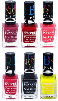 Bonjour Paris Candy Color Long Lasting Nail paint For Teen Girls Women Nail Polish set A 180 Mauve-Red-Light Pink-Pink-Black-Yellow(Pack of 6)
Bonjour Paris Candy Color Long Lasting Nail paint For Teen Girls Women Nail Polish set A 180 Mauve-Red-Light Pink-Pink-Black-Yellow(Pack of 6)