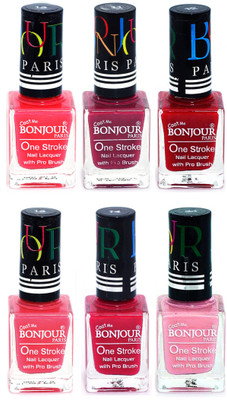 Bonjour Paris Candy Color Long Lasting Nail paint For Teen Girls Women Nail Polish set A 150 Pink-Mauve-Red-Light Pink-Pink-Babby Pink(Pack of 6)
Bonjour Paris Candy Color Long Lasting Nail paint For Teen Girls Women Nail Polish set A 150 Pink-Mauve-Red-Light Pink-Pink-Babby Pink(Pack of 6)