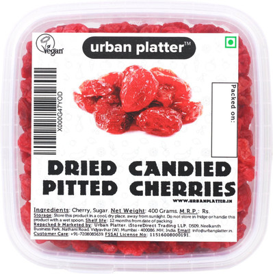 Urban Platter Dried Candied Pitted Cherries Cherries(400 g, Box)