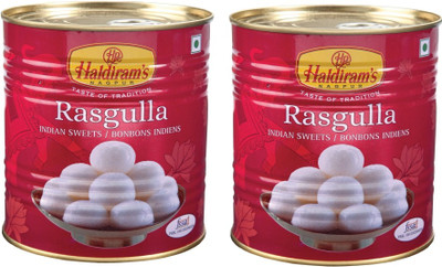 Haldiram's Rasgulla (Pack Of 2)(2 kg, Tin)