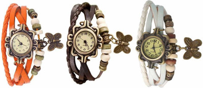 OpenDeal Stylish Leather Butterfly New Fashion BD0117 Watch - For Women