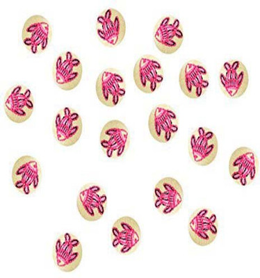 Fabric and Lace BT040G Fabric, Metal Buttons(Pack of 20)