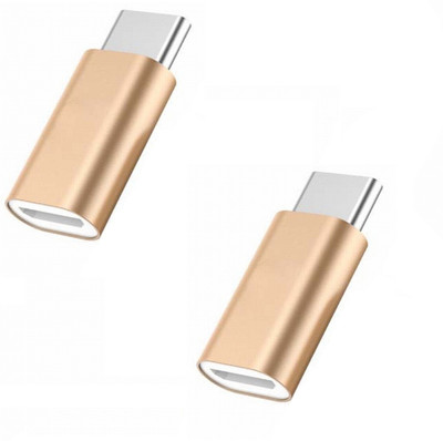 ReTrack SET OF 2PC Alumium Alloy Micro-Usb Female To Male USB-3.1 USB Adapter(Gold)
ReTrack SET OF 2PC Alumium Alloy Micro-Usb Female To Male USB-3.1 USB Adapter(Gold)