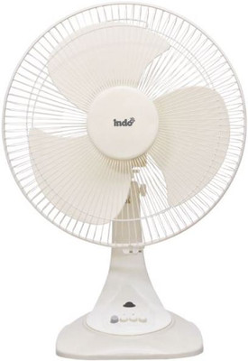 Indo 16" High Speed 3 Blade Table Fan(Ivory, Pack of 1)