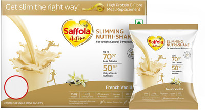 Saffola Active Slimming Nutri-shake French Vanilla Nutrition Drink(700 g, French Vanilla Flavored)
Saffola Active Slimming Nutri-shake French Vanilla Nutrition Drink(700 g, French Vanilla Flavored)