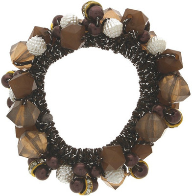 Anuradha Art Jewellery Rubber Band Rubber Band(Brown)