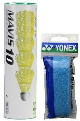 Yonex Combo of two- One 'Mavis 10' Nylon Shuttle cock (Pack of 6) and One 'Towel' Badminton Grip (Color On Availability)- Badminton Kit
Yonex Combo of two- One 'Mavis 10' Nylon Shuttle cock (Pack of 6) and One 'Towel' Badminton Grip (Color On Availability)- Badminton Kit